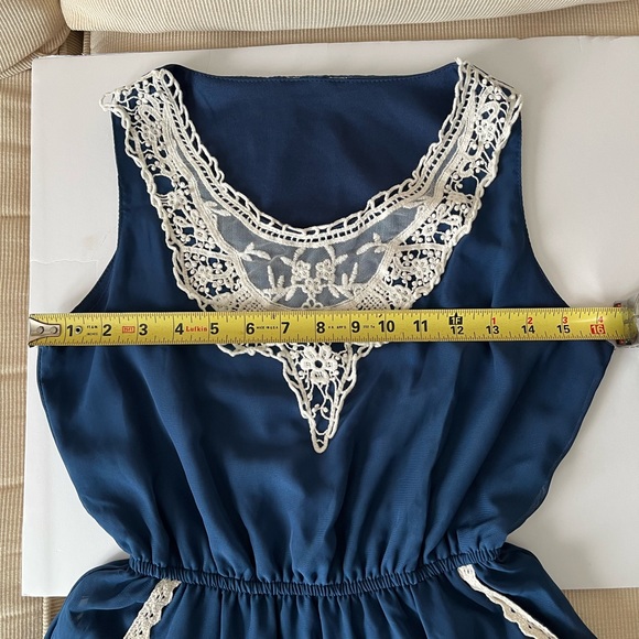 Blue Vintage Bohemian Dress - Picture 11 of 14